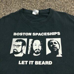 Boston Spaceships Let it Beard T-Shirt Guided By Voices GBV Hanes Mens Large